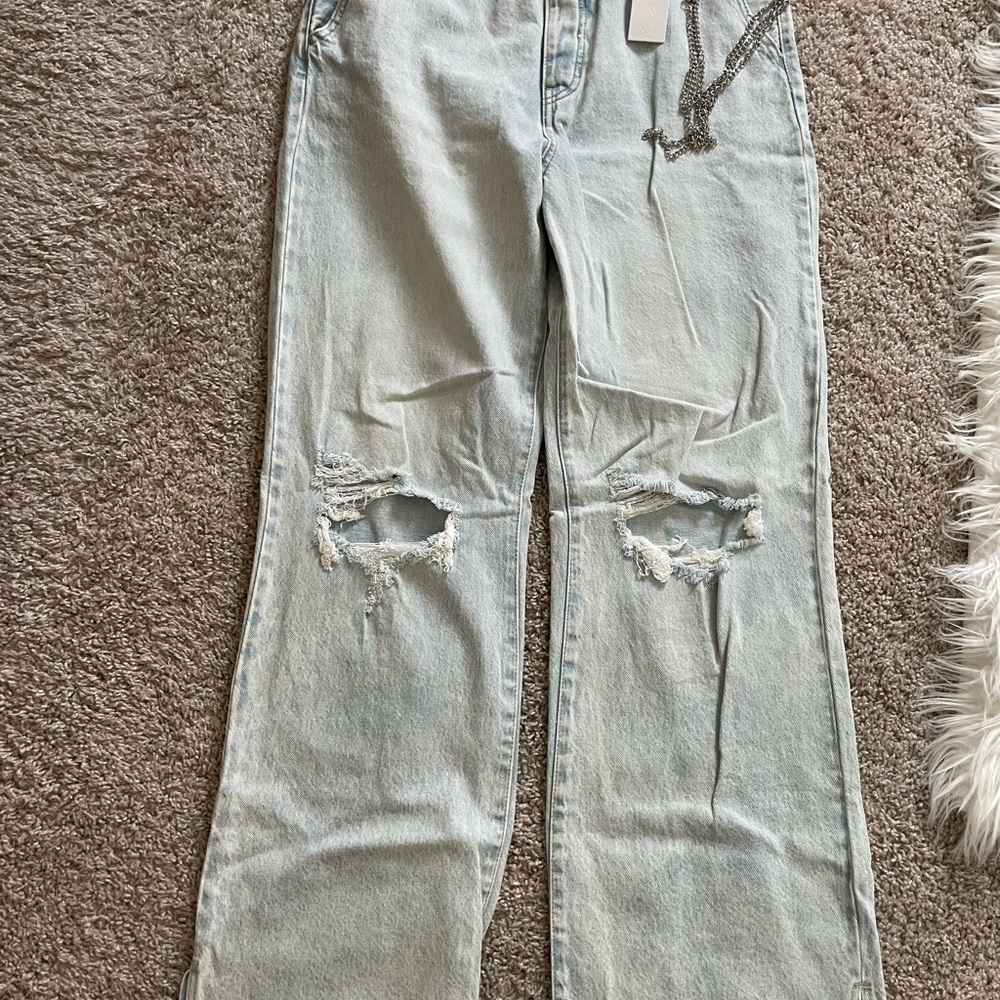 Light Blue Distressed Women Jeans